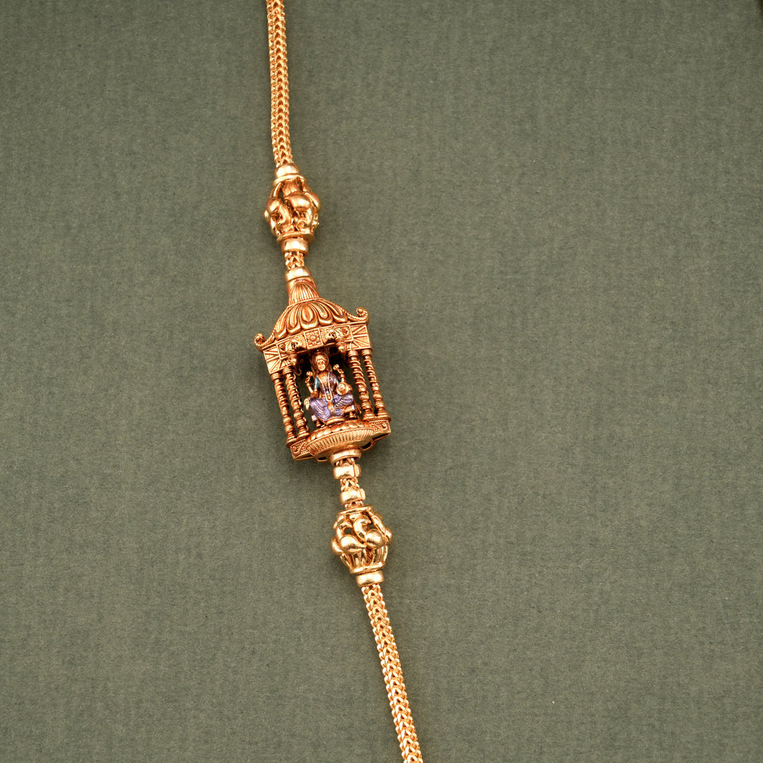 Elegant Lakshmi Gold Plated Mugappu Chain