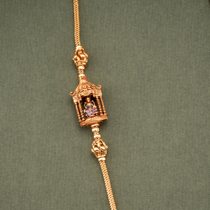 Elegant Lakshmi Gold Plated Mugappu Chain