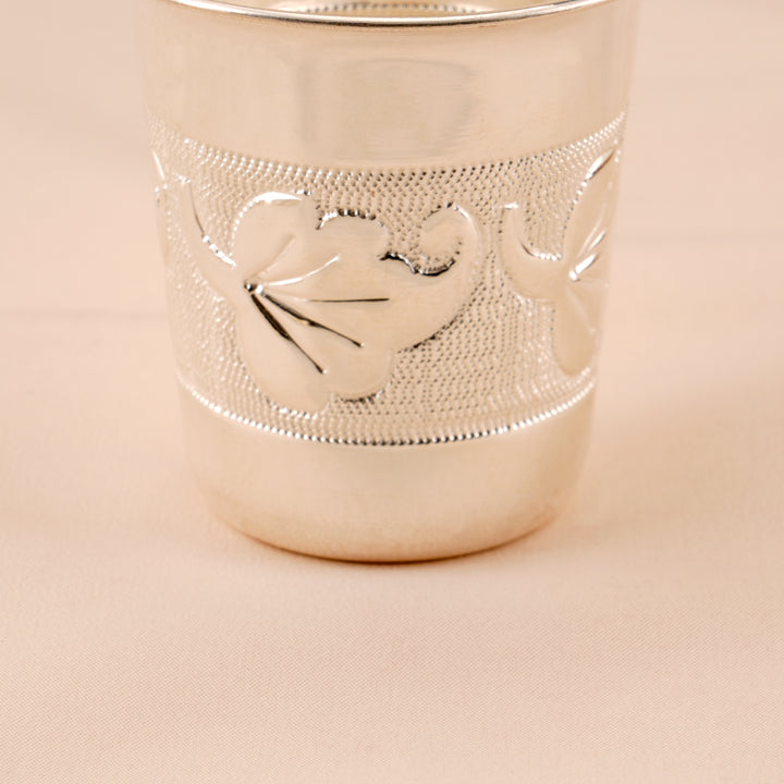 Leaf Shape Silver Tumbler