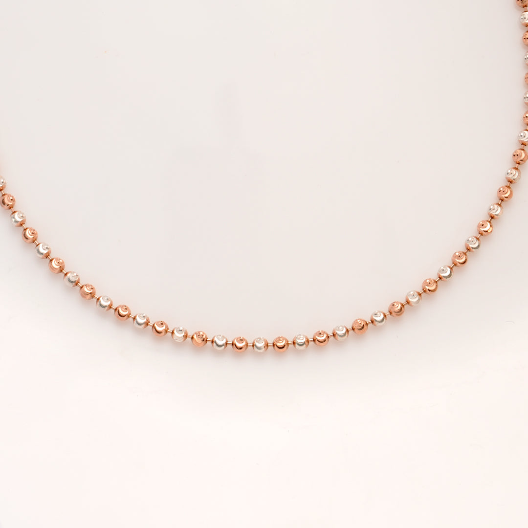 Rose Gold Silver Balls Chain