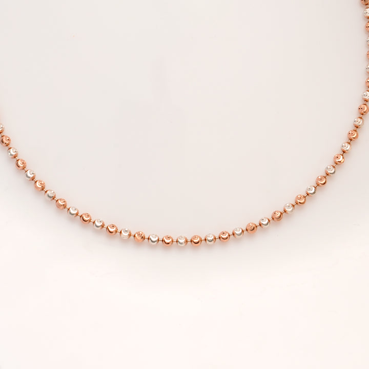 Rose Gold Silver Balls Chain