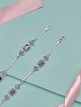 Royal Black Stone Fancy Anklet