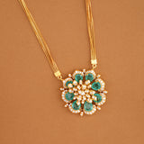 Emerald Floral Design Swarovski Necklace