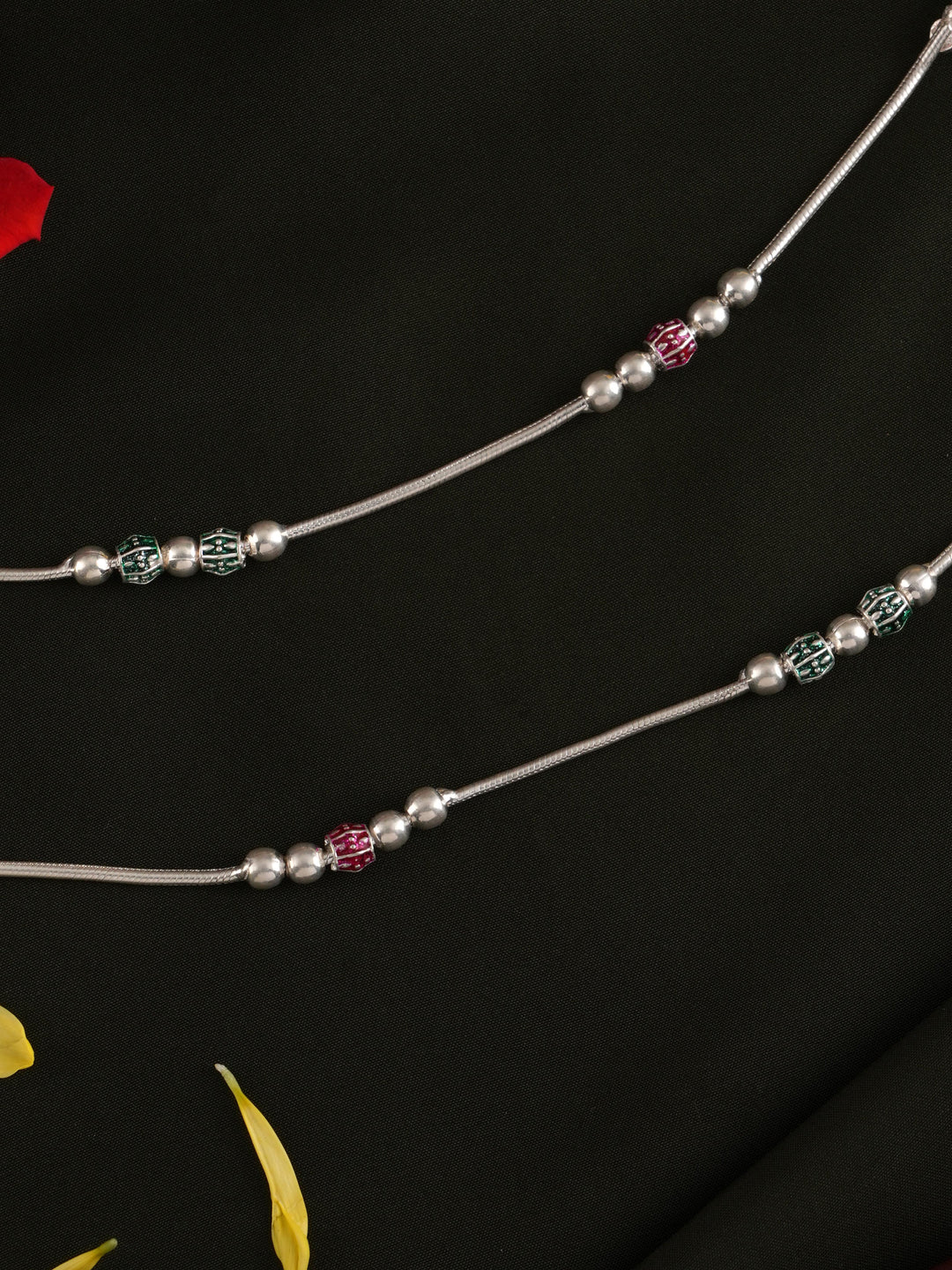 Enamelled Drum Balls Anklet