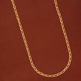 Trendy Paper Clip Gold Chain for Men