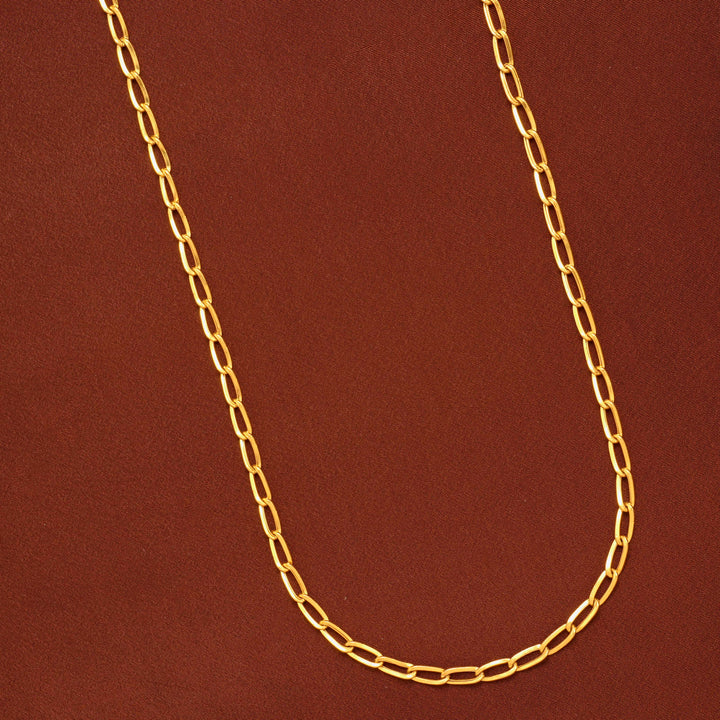 Trendy Paper Clip Gold Chain for Men