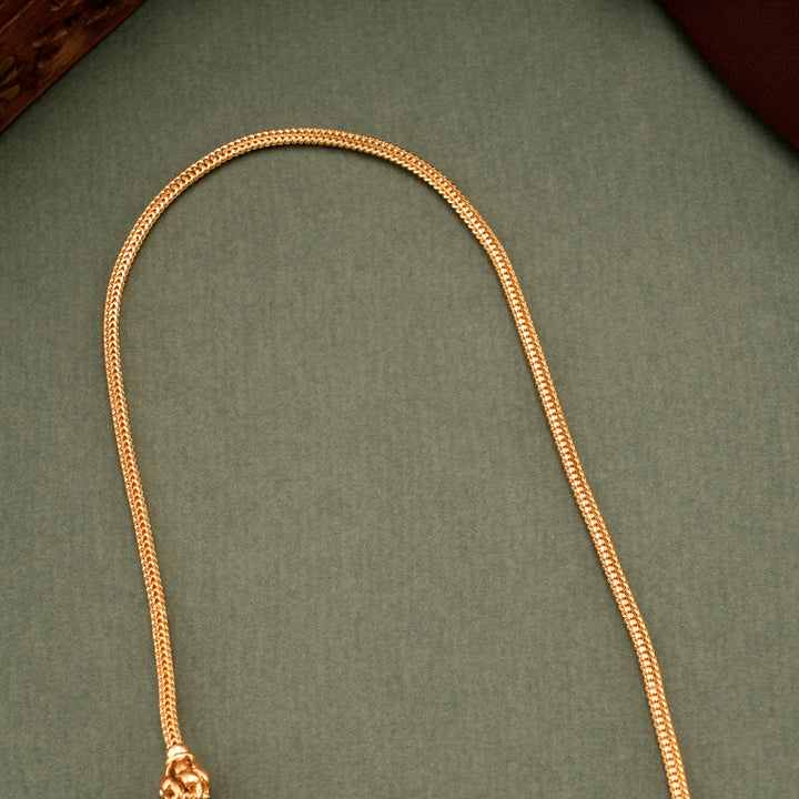 Elegant Lakshmi Gold Plated Mugappu Chain