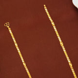 Traditional Leaf Pattern Dual Tone Gold Chain