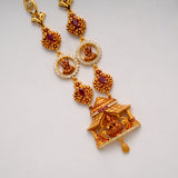 Divine Lakshmi Paper Casting Golden Necklace Set