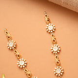 Traditional White Stone Centre Ruby Golden Necklace