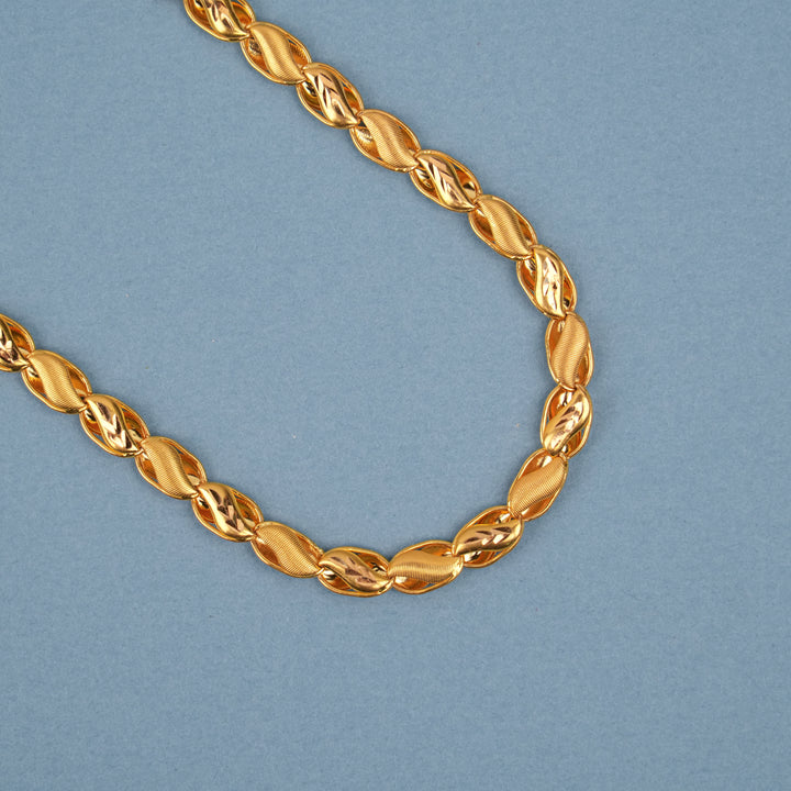 Twisted Gold Leaf Pattern Aura Chain