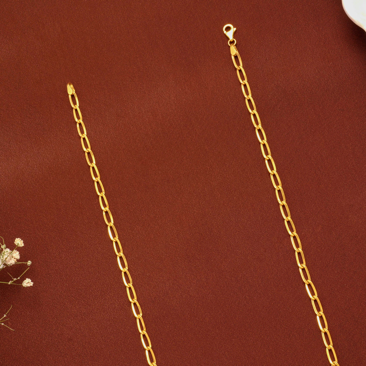 Trendy Paper Clip Gold Chain for Men
