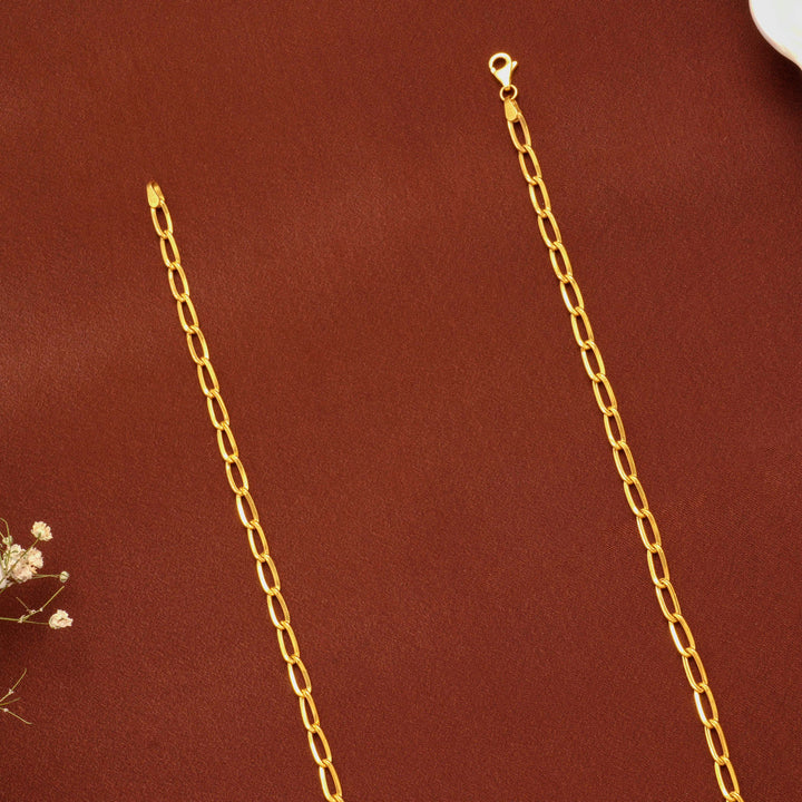 Trendy Paper Clip Gold Chain for Men