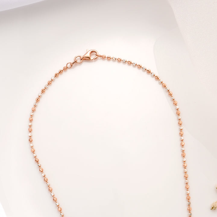 Rose Gold Silver Balls Chain
