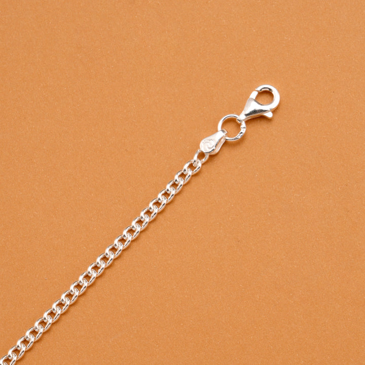 Elegant Pizza Charm Silver Baby Bracelet
