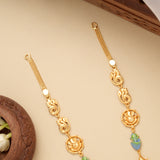 Blossom Lakshmi with Kalasam Design Golden Necklace