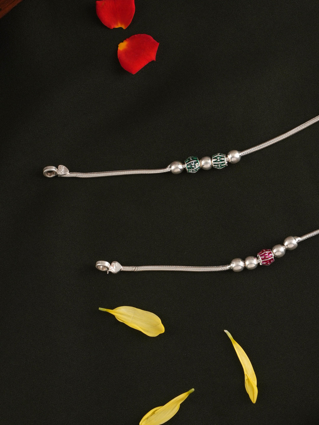 Enamelled Drum Balls Anklet