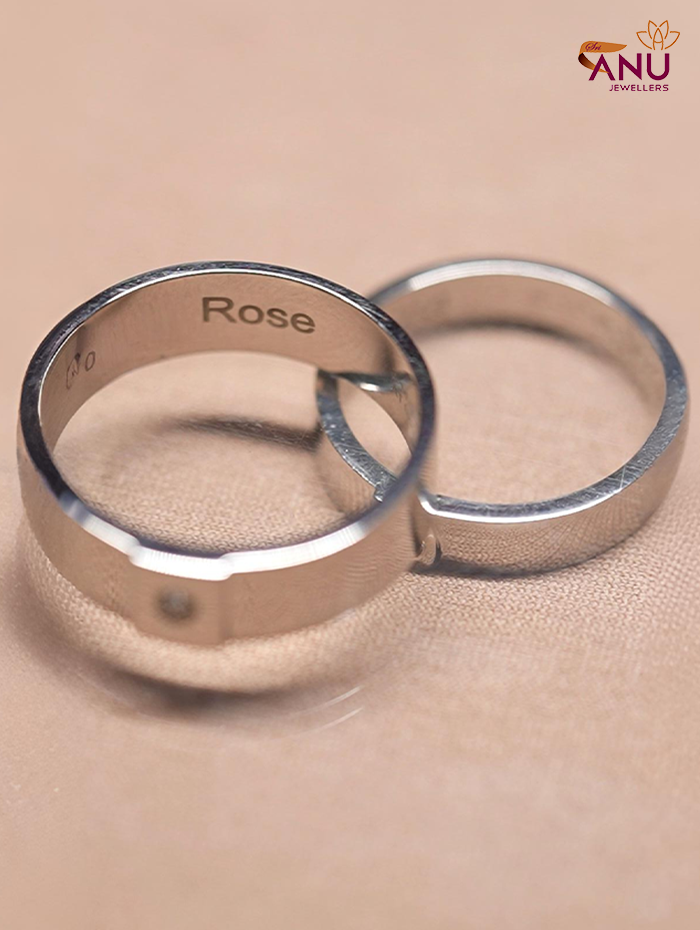 Platinum With Diamond Couple Ring