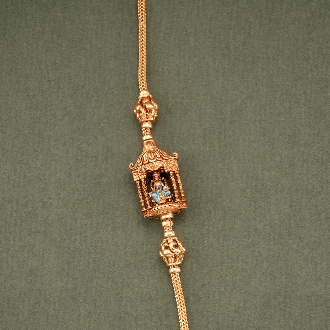 Elegant Lakshmi Gold Plated Mugappu Chain