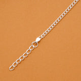 Elegant Pizza Charm Silver Baby Bracelet