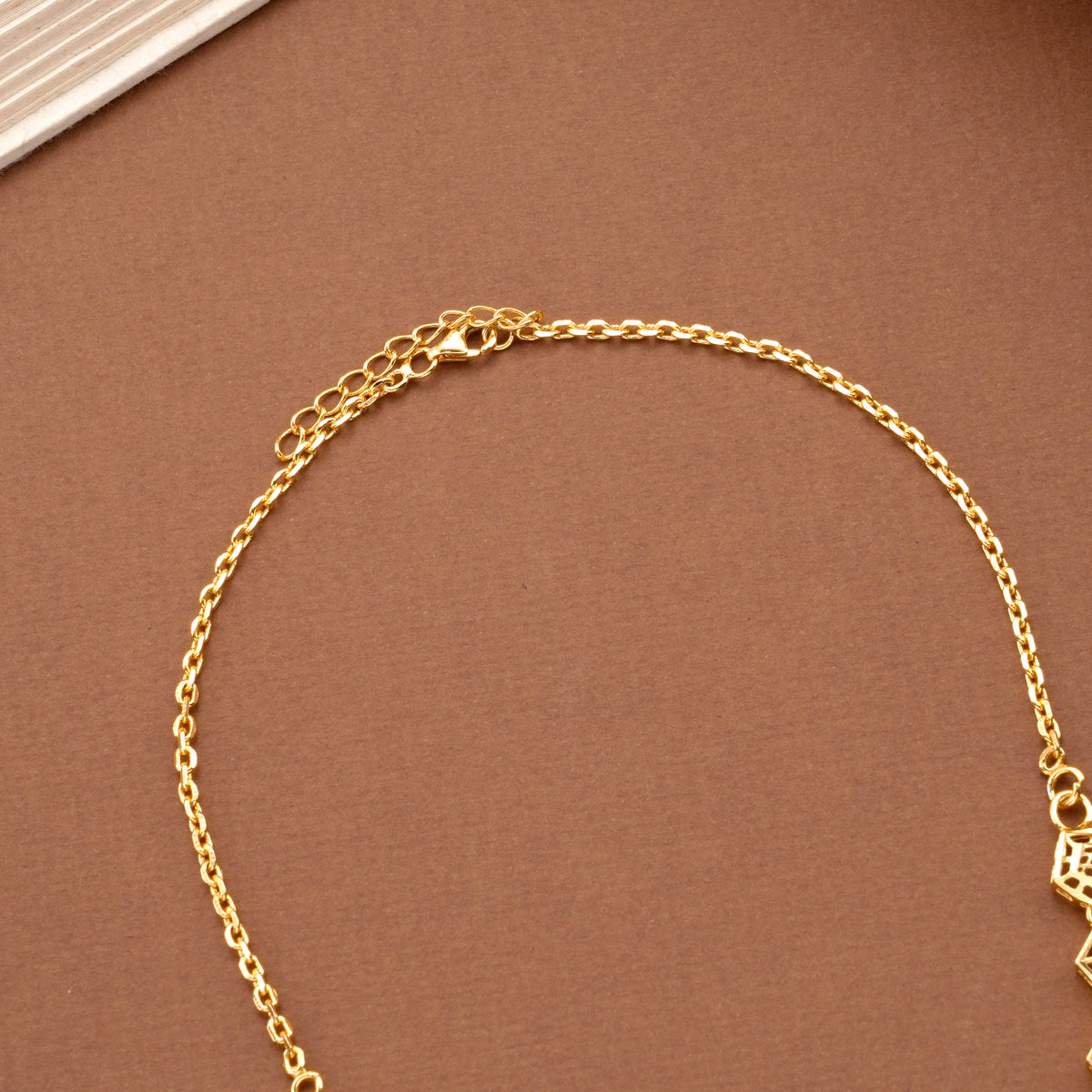 Ruby Stone Drops Casting Golden Necklace Set