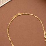 Ruby Stone Drops Casting Golden Necklace Set
