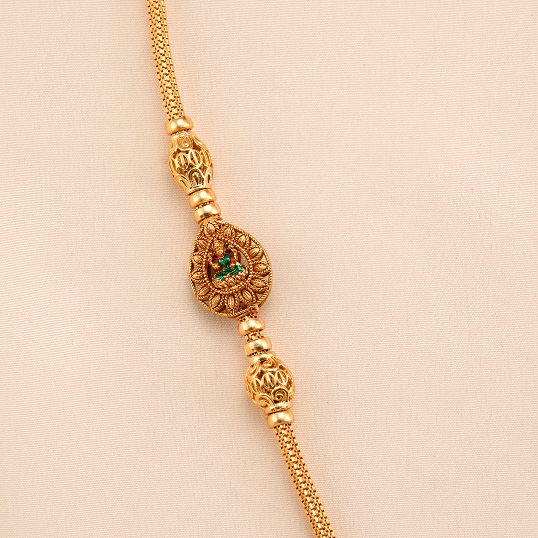 Leaf Lakshmi Gold Plated Mugappu Chain