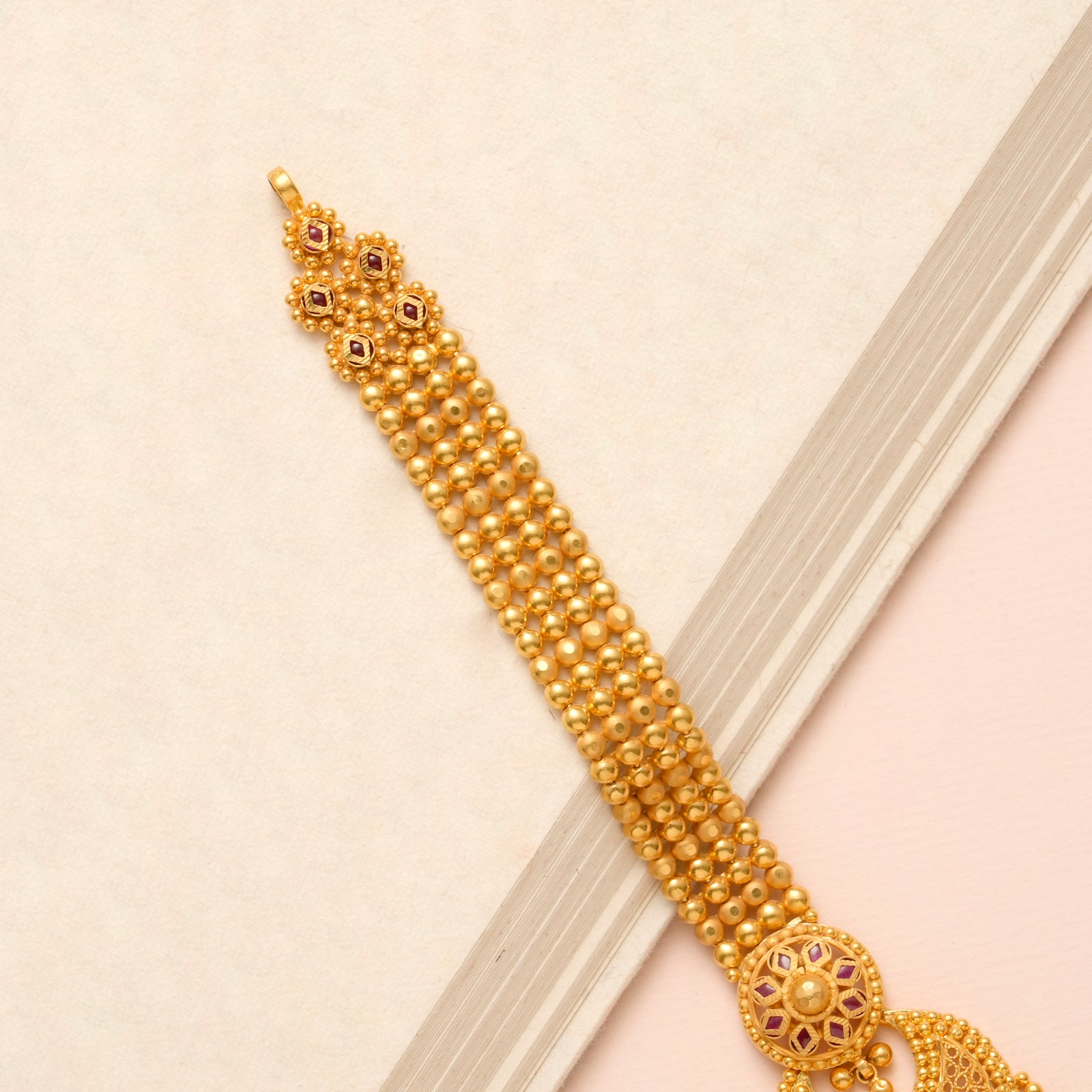 Traditional Gold Haram with Emerald Drop