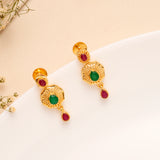 Heritage Ruby Emerald Round Necklace Set