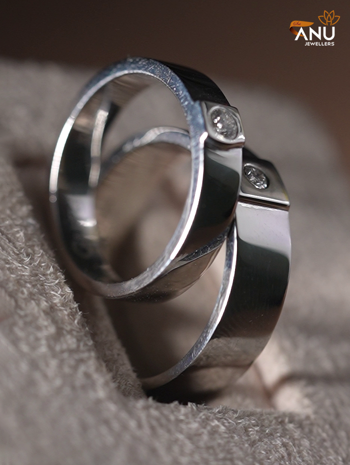 Platinum With Diamond Couple Ring