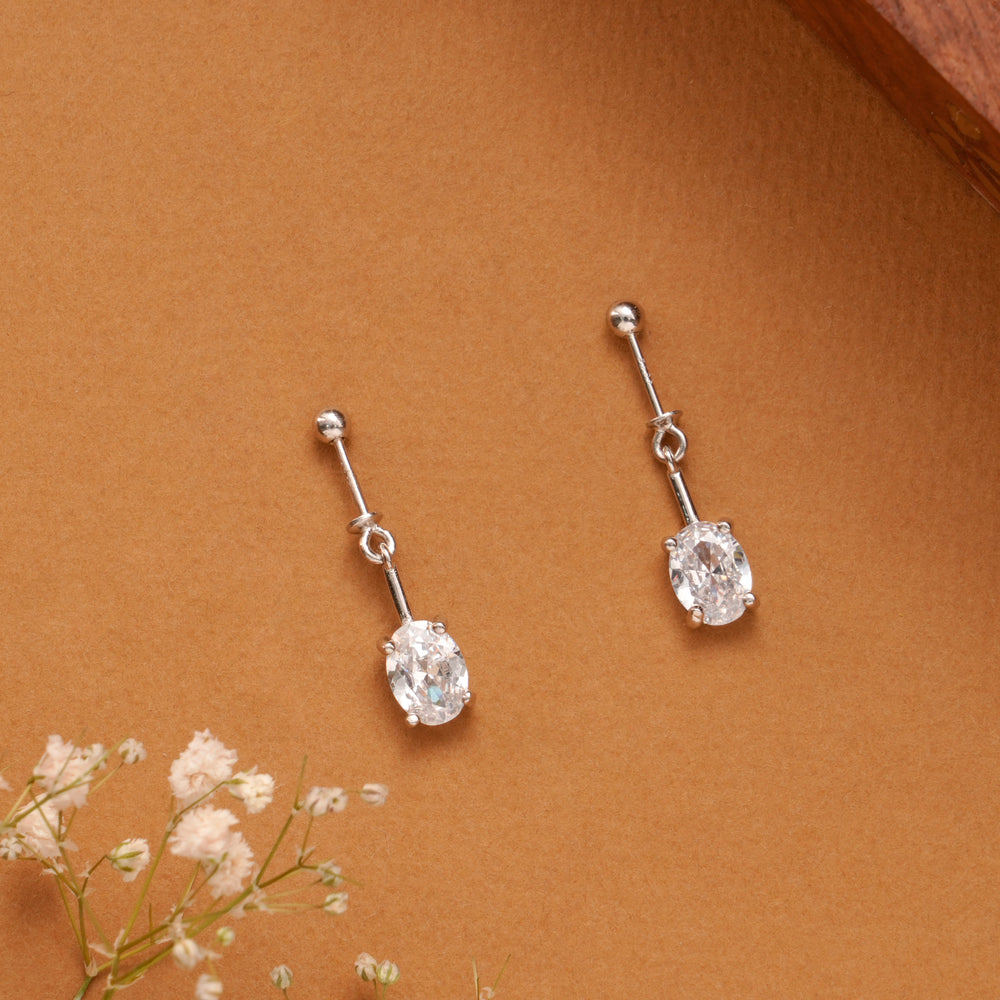 Oval Shape Drop Silver Koppu