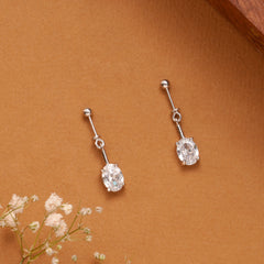 Oval Shape Drop Silver Koppu