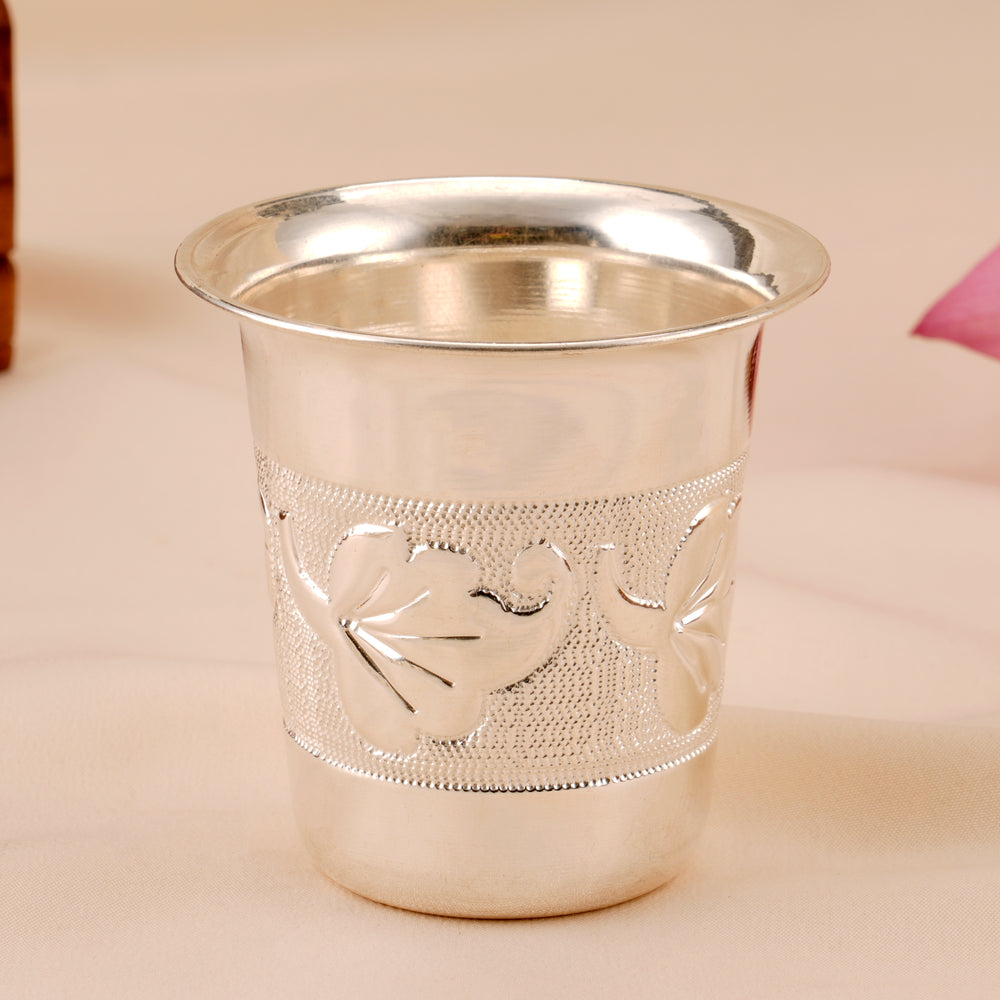 Leaf Shape Silver Tumbler