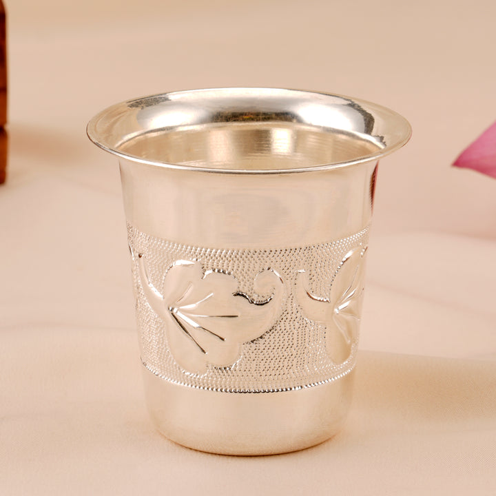 Leaf Shape Silver Tumbler