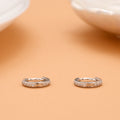 Royal Glow Hoop Silver Earrings