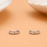 Royal Glow Hoop Silver Earrings