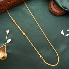 Spiral Ball Mugappu Gold Chain