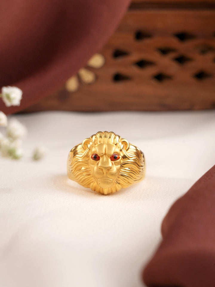 Classic Regional Lion Head Gold Ring
