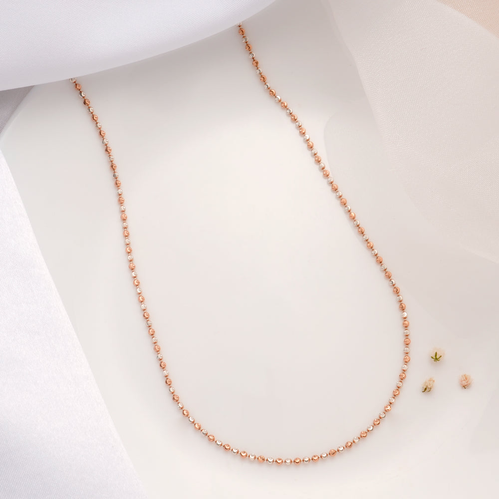 Rose Gold Silver Balls Chain