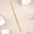 Heart & Blossom Silver Gold Plated Bracelet
