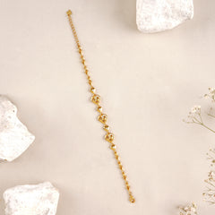 Heart & Blossom Silver Gold Plated Bracelet