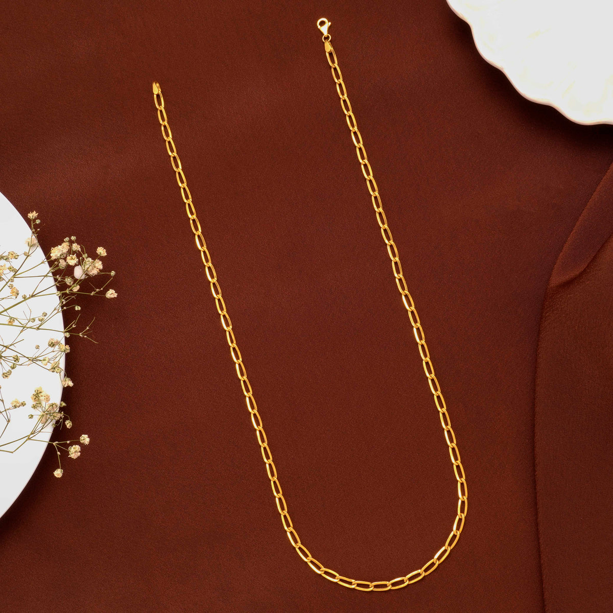 Trendy Paper Clip Gold Chain for Men