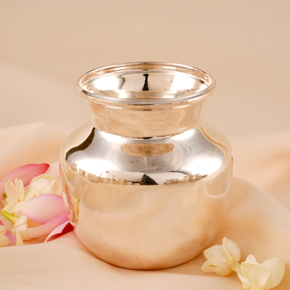 Elegant Plain Silver Sombu