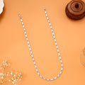 Stylish Silver Rectangular Coil Link Chain