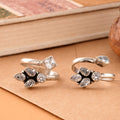 Antique White Stone Silver Toe Ring