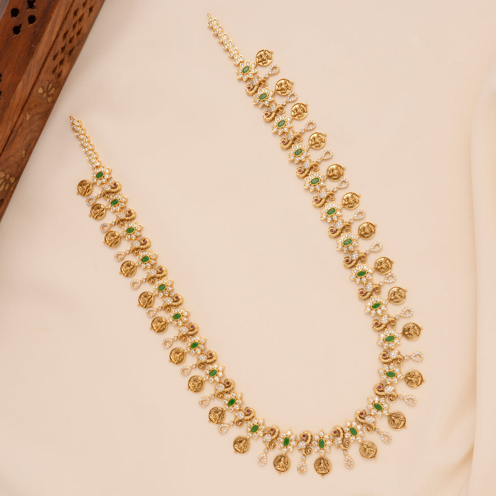 Heritage Peacock with Floral Golden Kasumalai