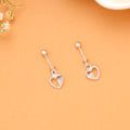 Half Heart Love Silver Koppu Earrings