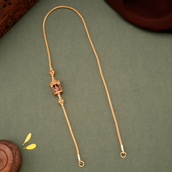 Elegant Lakshmi Gold Plated Mugappu Chain