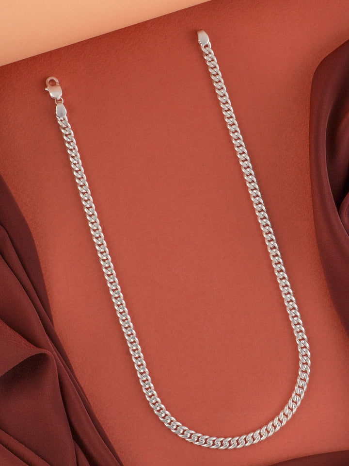 Stylish Curb Silver Chain for Men