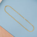Elegant Gold Textured Leaf Bead Necklace
